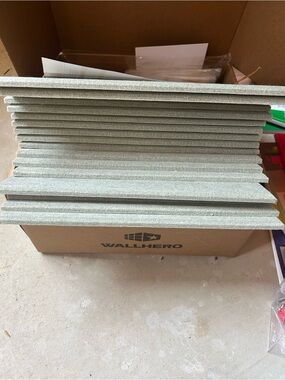 Felt Wall Tiles- Self-Adhesive - Sage Green - for office/school building/class
